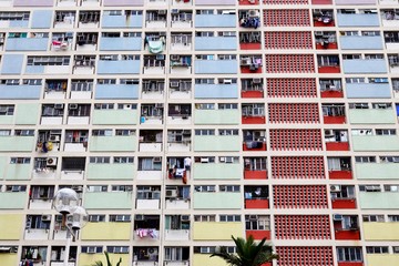 old public populated housing estates in Hong Kong