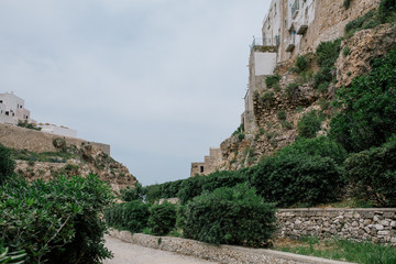 Fototapeta premium Polignano mare apulia city street in Italy