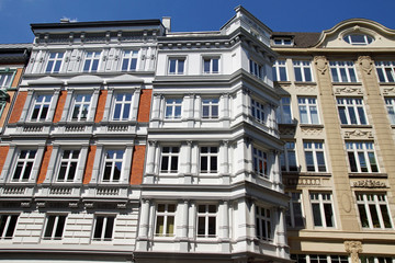 Fototapeta na wymiar Bürgerhäuser in der Hamburger Altstadt