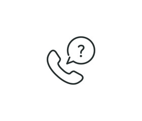 Call for help icon for customer support or assistance illustrations