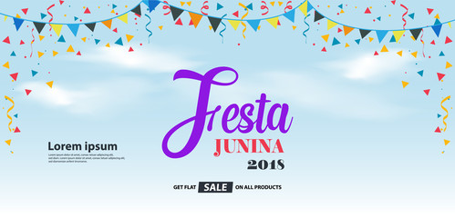 festa junina cover background template design