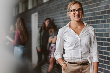 University professor in campus