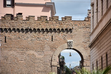 Rome. Walkway that connects the Basilica of San Pietro to Castel Sant'Angelo.