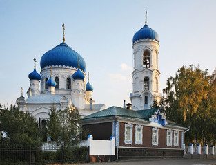 Cathedral of Assumption of Blessed Virgin Mary in Biysk. Altai Krai. Western Siberia. Russia