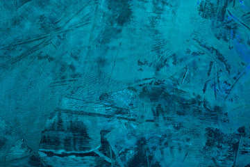 Colorful colored grunge emerald-green background as wallpaper. 