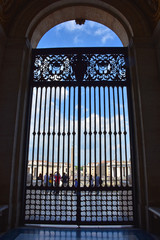 Rome. Atrium Exterior of the Basilica of San Pietro. Details of entrance gates