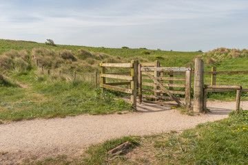kissing gate on path