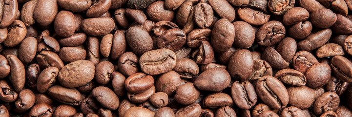 Background with coffee scattered