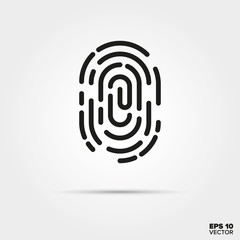 Fingerprint vector icon