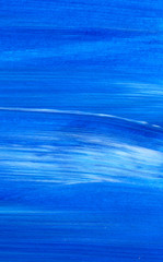 Obraz premium Blue Abstract acrylic painting for use as background, texture, design element. Modern art with brush stroke texture