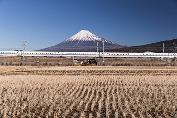 Tokaido shinkansen and Mt.Fuji