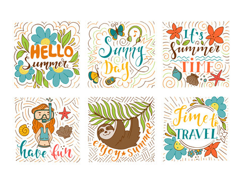 Summer illustration and lettering