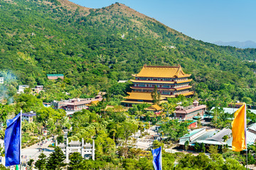 Po Lin Monastery located on Ngong Ping Plateau, on Lantau Island, Hong Kong