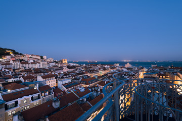 Fototapeta premium Elevated view of Lisbon skyline.