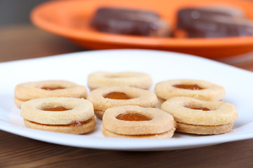 Cookies of El Fitr Islamic Feast - Biscuits with jam for iftar in Eid fitri