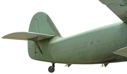 the tail of the airplane