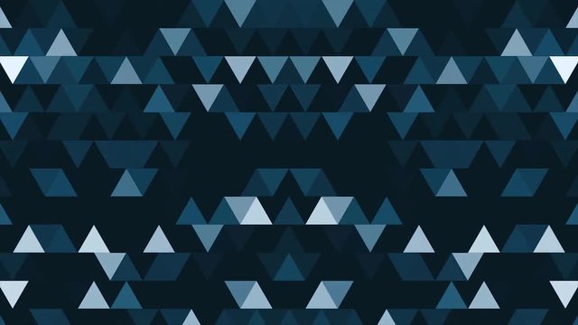 Abstract background of 8-bit minimalism triangles. Abstract geometric shapes, abstract background from geometric shapes in seamless loop