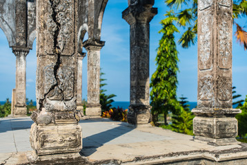 Fototapeta na wymiar Taman Ujung Water Palace scenery in Bali,Indonesia