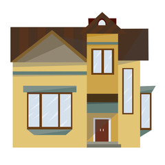 Volumetric image of the facade of the home