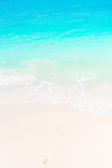 Tropical beach with white sand at summer