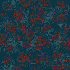 Floral vivid background vector illustration