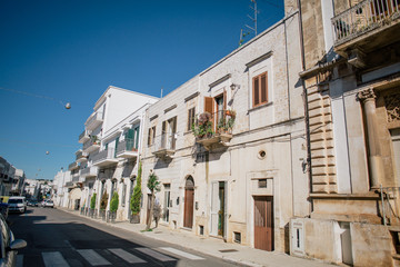Fototapeta na wymiar Trullo trulli city streets in Italy