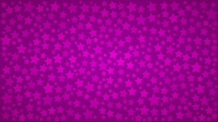 AbAbstract background of stars of different sizes in purple colors.