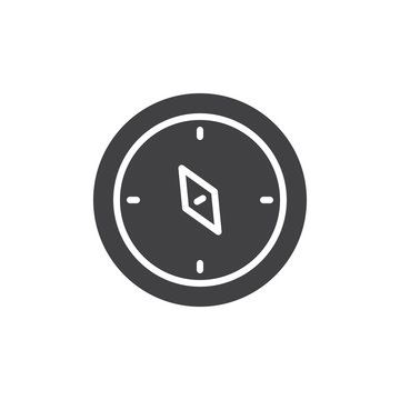 Compass vector icon. filled flat sign for mobile concept and web design. Navigation simple solid icon. Symbol, logo illustration. Pixel perfect vector graphics