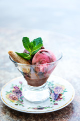 delicious ice cream ready to be eaten