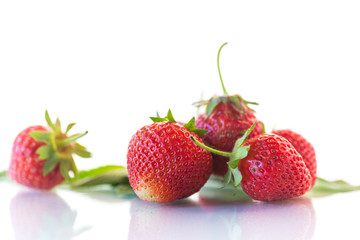ripe red organic strawberry