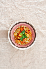 mashed chicken and tomatoes zucchini