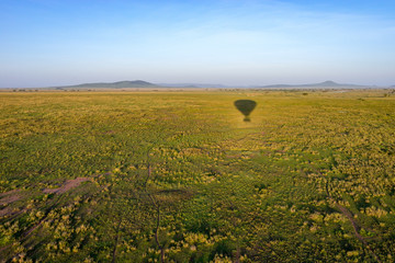 Balloon flight over the Serengeti in Tanzania