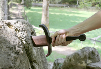 Excalibur Sword in the stone