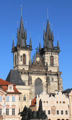 Fototapeta na wymiar Church of Our LAdy BEfore Tyn in Prague Czech Republic
