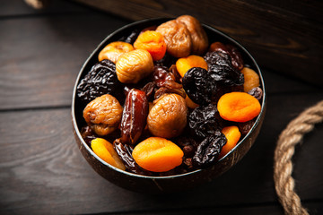 A mix of dried fruit