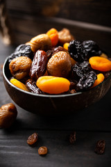 A mix of dried fruit