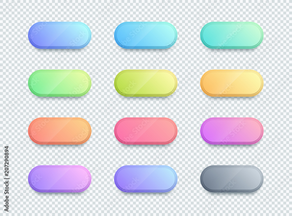 Poster vector 3d shape colorful text box banner elements set of 12