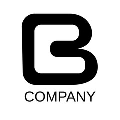 Elegant monoline letter B logotype design in black and white