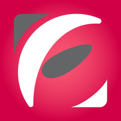 Abstract letter F logotype design