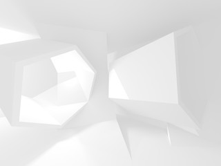 Obraz premium Futuristic White Architecture Design Background