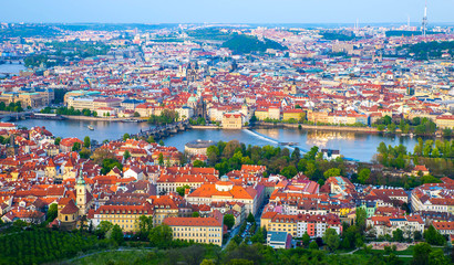 Naklejka na ściany i meble Prague is the capital of the Czech Republic, the European state. Historical sights.