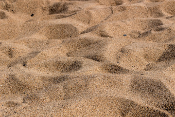 Sand on the beach close up