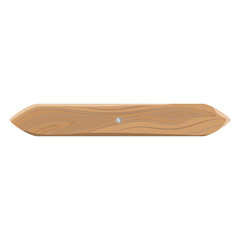 Wooden Board for Advertising with Metal Clips Vector