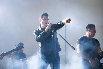 Rock and roll band on stage
