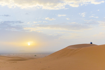 People watching sunrise