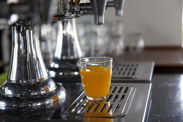 Drink corner in hotel buffet line