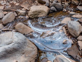 Icy puddle, Sedona, Arizona