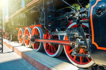 Old Soviet steam locomotive of the Second World War