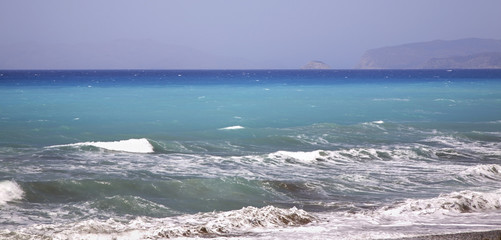 Fototapeta na wymiar Aegean sea near Prasonisi. Rhodes island. Greece