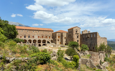 The Palaces of the Despots of Mystras, Laconia, Peloponnese, Greece.